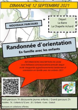 Affiche parcours orientation 2021